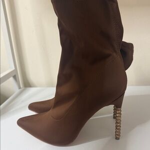 Azalea Wang- Stiletto Bootie in Brown